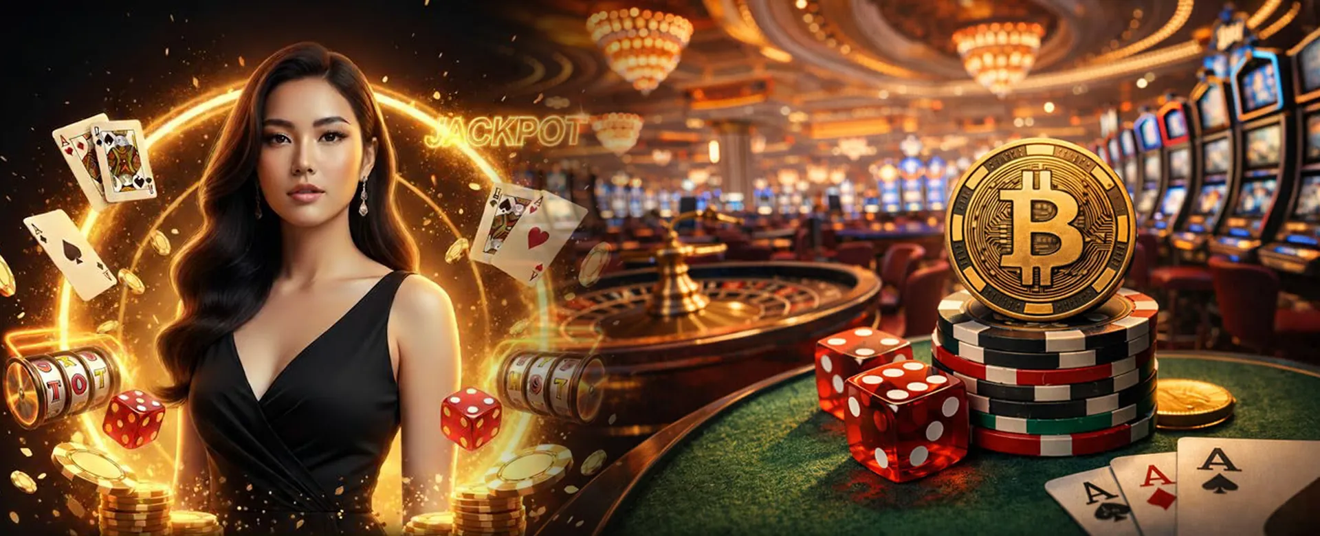 phdream Registration Hero Image: A vibrant online casino interface with golden accents
